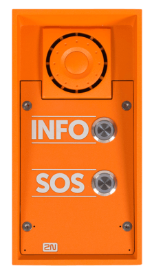 2N IP Safety - 2 buttons & 10W speaker, INFO/ SOS labels - 9152102W